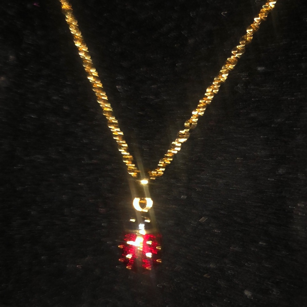 Joan Rivers Gold and Red Necklace Elegant Jewelry
